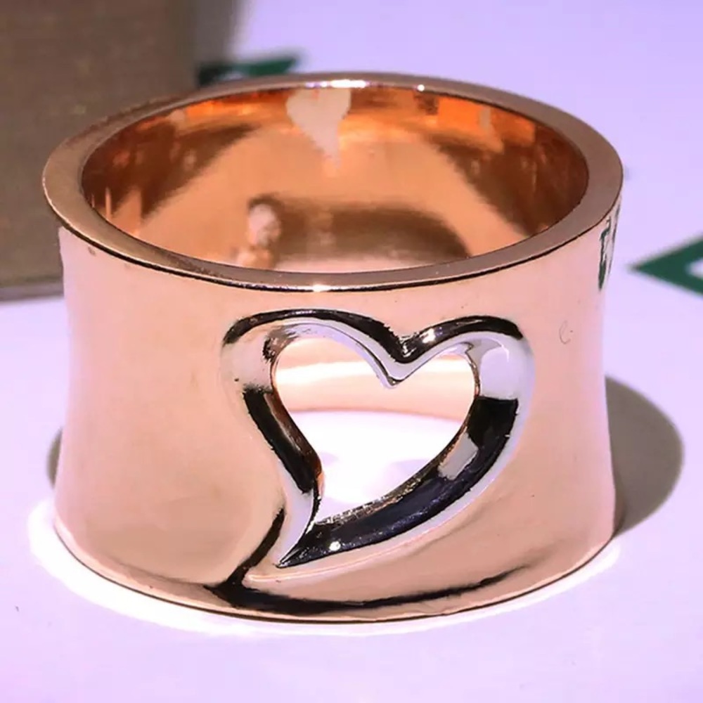 Be My Valentine Heat Cuff Ring, Promise Me Your Two-Tone Heart Ring